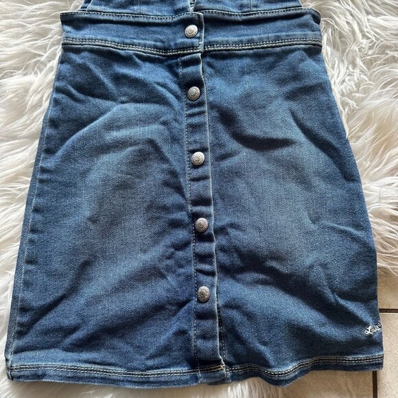 Levis Girls Size 6 Blue Dress Boho Farm Button Jean Chambray Distressed - Picture 3 of 11